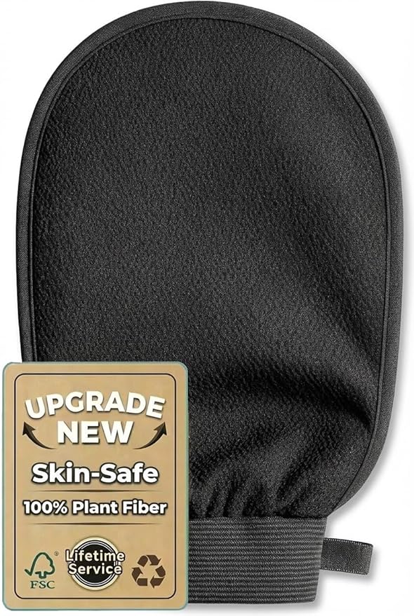 Deep Exfoliating Glove, Korean Exfoliating Mitt for Body Scrub, Dead Skin Removal & Keratosis Pilaris Treatment, Spray and Self Tan Remover