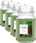Yankee Candle Balsam & Cedar, Scented Candle, 22oz Large Jar with up to 150 Hour Burn Time, Giftable (Pack of 4)