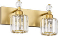 PRESDE 2 Crystal Bathroom Lights Fixtures Modern Gold Vanity Lights Fixtures Over Mirror Modern Bath Wall Lighting