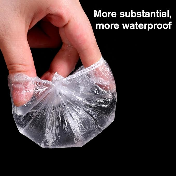 200 Pack Disposable Ear Covers for Shower, Ear Covers for Hair Dye, Waterproof, Lightweight, Comfortable to Wear, Suit for Showering Bathing Swimming at Home, Spa, Travel, Hotel