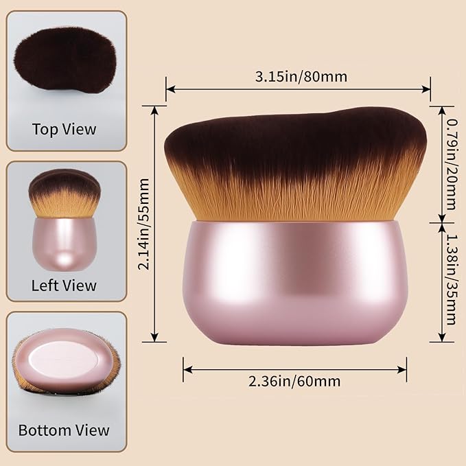 Extra Large Makeup Brush & Self Tanning Brush For Self Tanner，For Foundation，Arms And Legs makeup&Bronzer Blend, Body Makeup,Face&Back Makeup Gift for Mother's Day (Black)