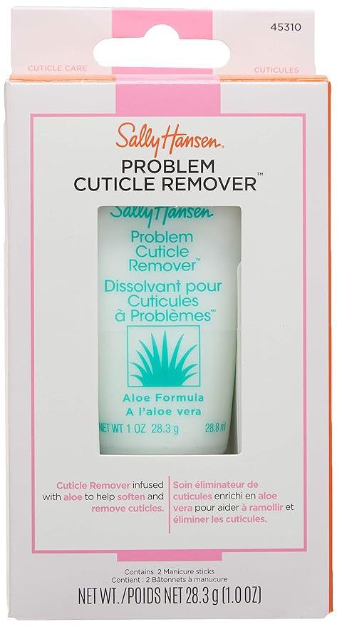 Sally Hansen Nail Treatment Problem Cuticle Remover™ | Eliminates Thick & Overgrown Cuticles | pH-Balanced Formula Infused with Aloe Vera | Gently Soothes & Conditions Cuticles
