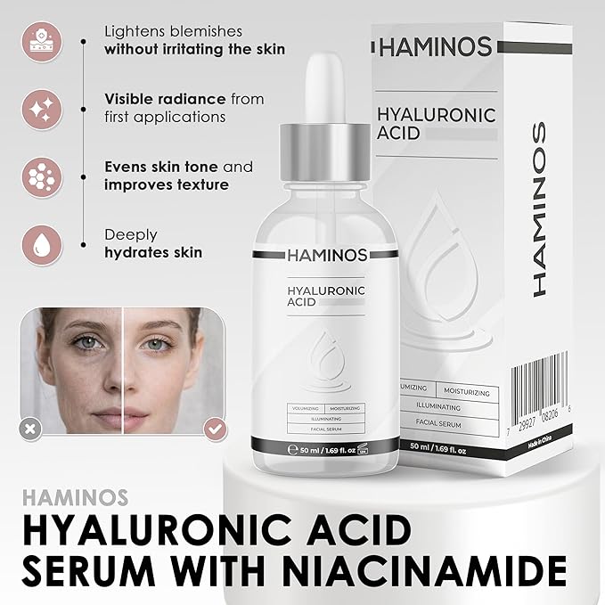 HAMINOS Microcurrent Facial Massager with 3D Roller, 3 Intensity Levels, Lifting & Toning Tool for Face, Leg, Arms & Neck, Gentle Contouring & Skincare Absorption