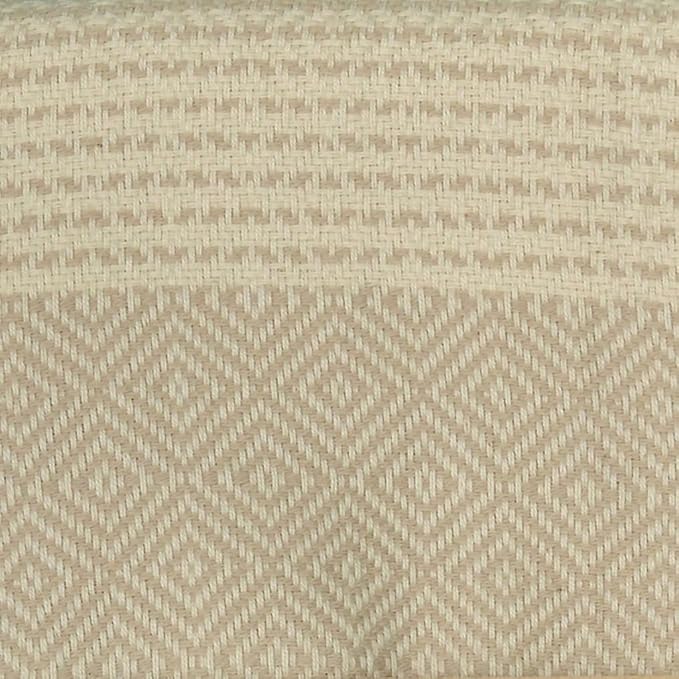 Bersuse 100% Cotton Hierapolis XL Throw Blanket for Couch - 100% Cotton Lightweight Durable Throw Blanket, Big Blanket for Sensitive Skin, Decorative and Versatile - 60x95 Inches, Beige