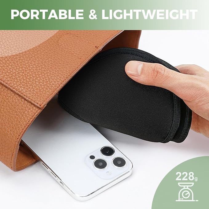 Cordless Electric Heating Pad for Neck and Shoulder, Portable Heated Neck Wrap with 3 Heating Levels, 4000mAh Rechargeable Small Thin Mini Heated Brace 30Mins Auto-Off(Black)