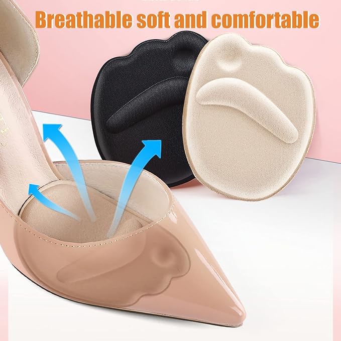 16 Pairs Shoe Filler Heel Pads for Womens Shoes - Shoe Filler for Too Big Shoes Women with Toe Inserts, Toe Inserts for Too Big Fit
