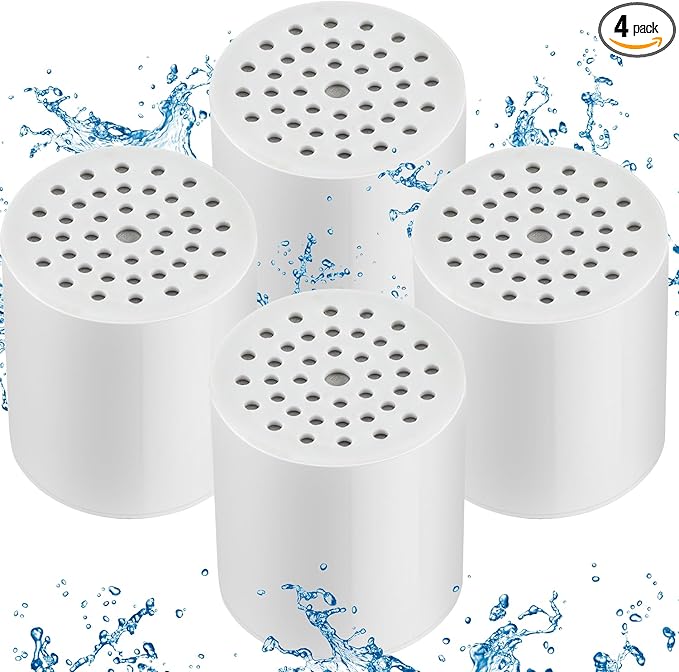 4 Pack 15 Stage Shower Filter Replacement Cartridge Filter with Vitamin C Shower Head Replacement for Hard Water by Cenipar