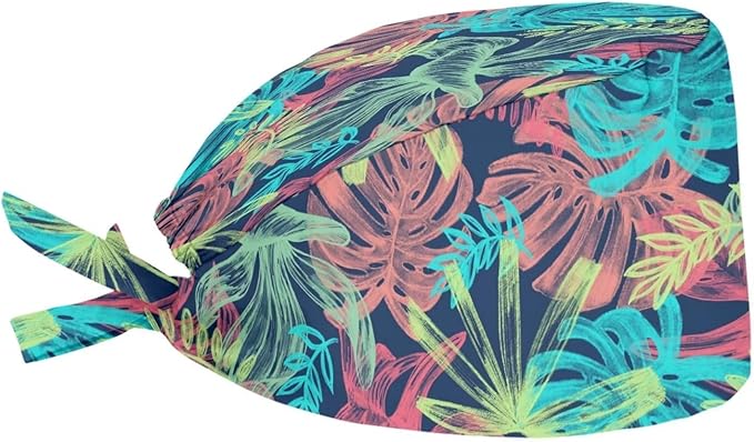 JoyLamoria Novelty Printed Cap with Sweatband Women Men Adjustable Tie Back Hats for Paiting