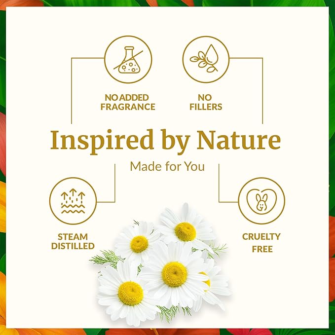 SVA Chamomile Essential Oil – 1 Fl Oz – 100% Natural Chamomile Oil - for Diffuser, Hair Care, Face, Skin Care, Aromatherapy, Scalp and Body Massage, Soap and Candle Making – with Dropper
