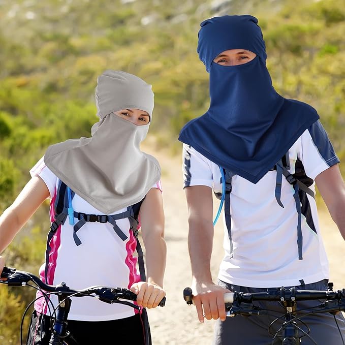 SATINIOR 3 Piece Balaclava Face Cover Sun Protection Neck Cover Summer Balaclava Motorcycle Face Mask for Men Women