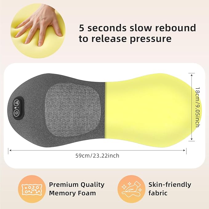 3 in 1 Lower Back Massager - Smooth Triple Fusion Back Massager with Heat,Vibration Massager & Airbag Traction Spine Massager for Lower Back Pain Relief,Deep Tissue Relaxation FSA Eligible HSA
