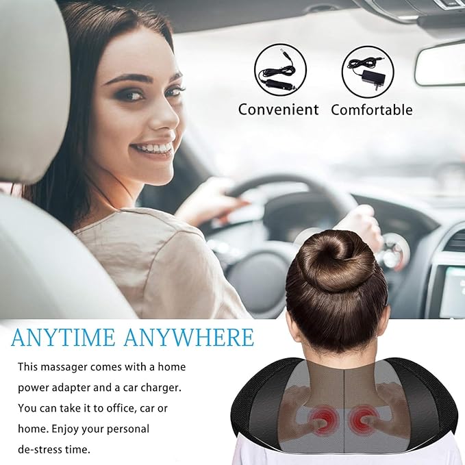 VIKTOR JURGEN Gifts for Women & Men, Shiatsu Neck and Shoulder Massager with Heat Deep Tissue Kneading Sports Recovery Massagers for Back, Foot, Relaxation Gifts for Wife, Husband, Him, Her
