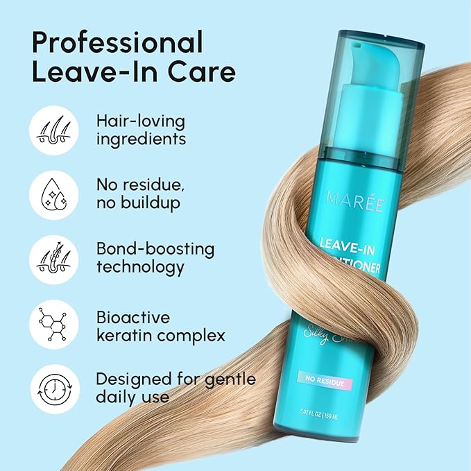 MAREE Leave-In Conditioner Hair Gloss for Dry Damaged Hair, Leave-In Conditioner for Curly Hair, Color Treated