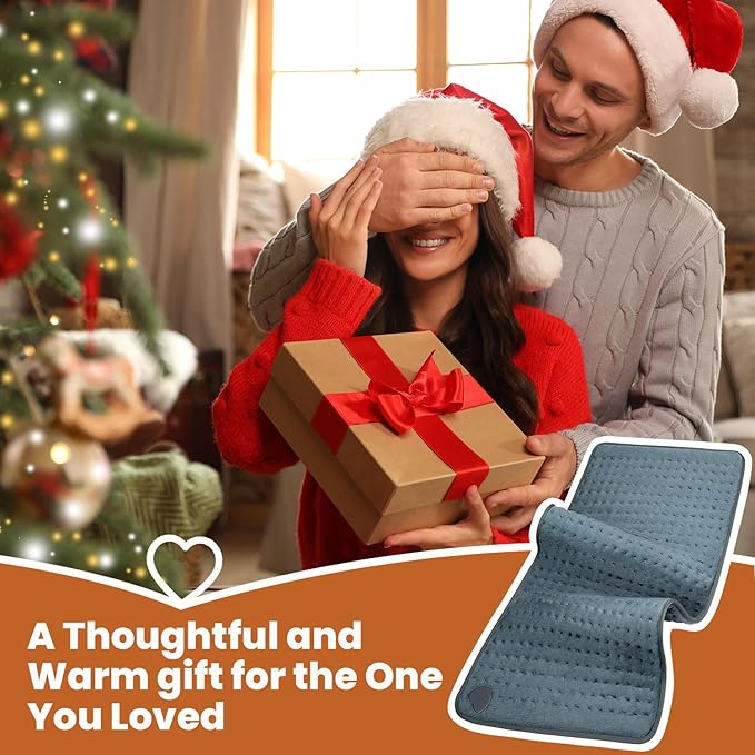 Heating Pad - Electric Heating Pad for Back Pain and Cramps Relief, Moist Heat Pad for Shoulder, Knee, Neck, 6 Heat Settings & Auto Shut Off and Machine Washable, 24" x 12"