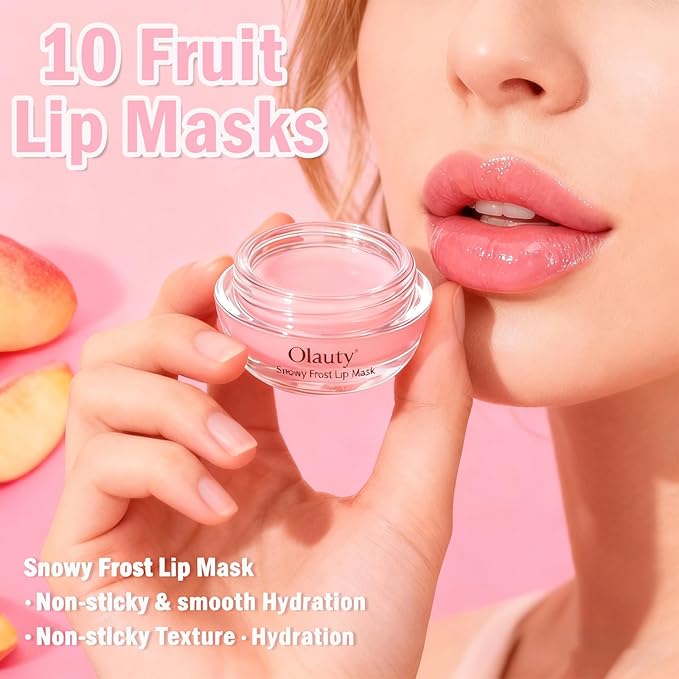 9Pcs Bee Lip Balm Honey Pot, Lip Mask Skincare, Strawberry, Watermelon, Apple Lime, Cherry, Mint, Grapes, Coconut, Peach, Moisturizing Honey Balm Teacher Appreciation Gifts, Mothers Day Gifts