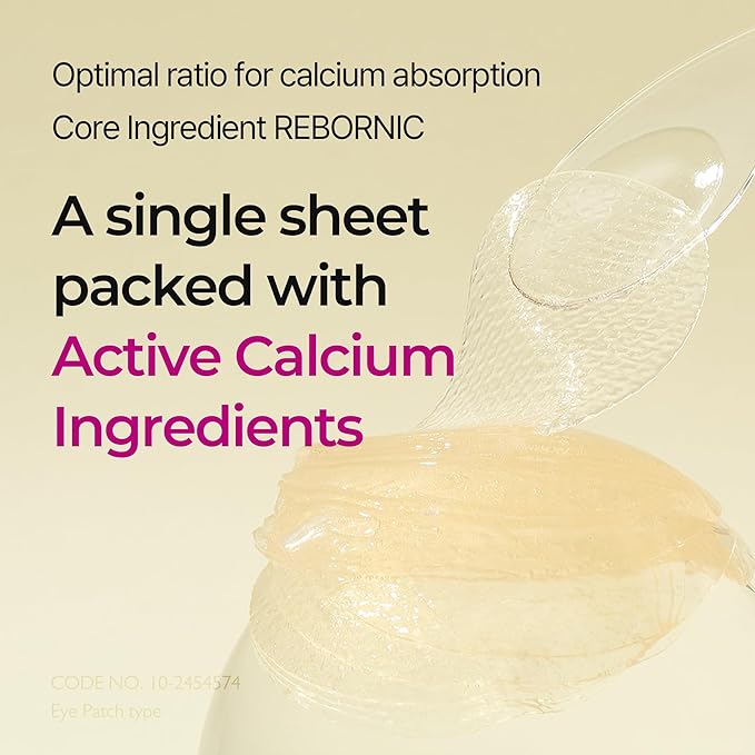 Dr.Melaxin Cemenrete Calcium Volume Eye Patch for Sagging Under Eye Skin, Eye Mask Care for Wrinkles, Puffy Eyes & Dark Circles (60Patches)