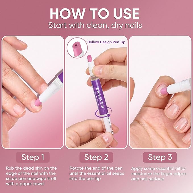 Ceramic Cuticle Pusher & Oil Pen + Cuticle Remover Gel – Gentle Nail Care Kit, 2ml Scent-Grape Nourishing Oil, 1 fl. oz with Jojoba Oil & Vitamin E for Dry, Damaged Nails (Grape3.0&Gel)