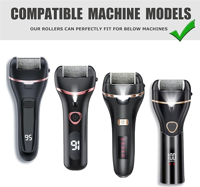 12 Pack Same Coarse Replacement Roller Head for Electric Foot Filer Callus Remover for Feet Pedicure Tools Pedicure Kit Refill Rollers for Cracked Heels and Dead Skin (12pcs Medium Coarse)