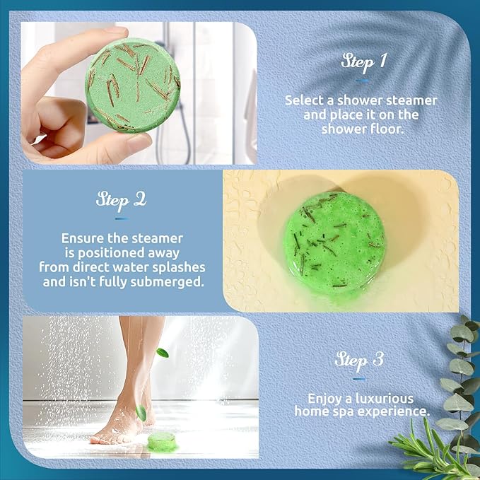 Shower Steamers Aromatherapy - 8 Pack Shower Bombs with Essential Oils, Birthday Gifts for Men Self Care Relaxation Home SPA Stress Relief, Teacher Appreciation Gifts, Gifts for Dad Husband
