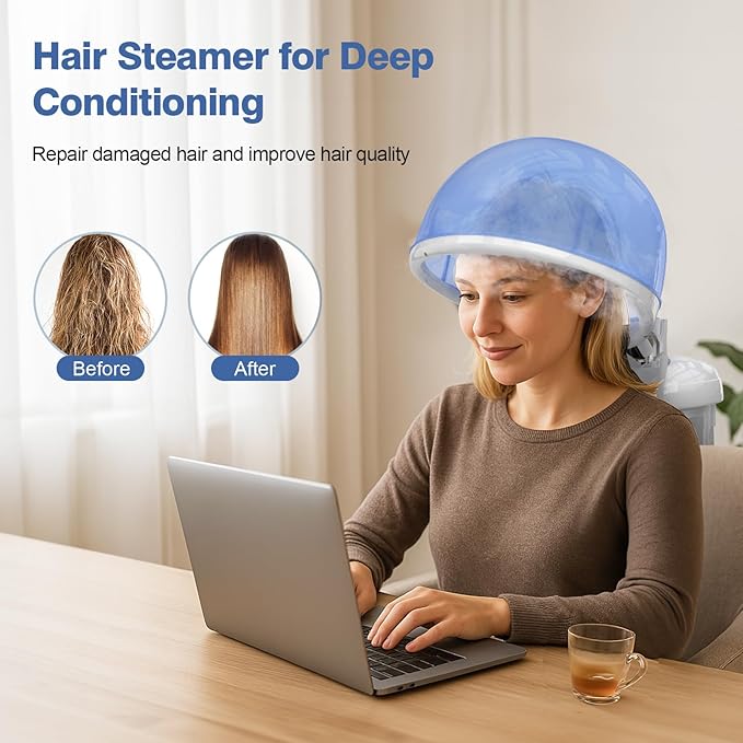 Hair Steamer Kingsteam 2 in 1 Ozone Facial Steamer, Design for Personal Care Use at Home or Salon Bar