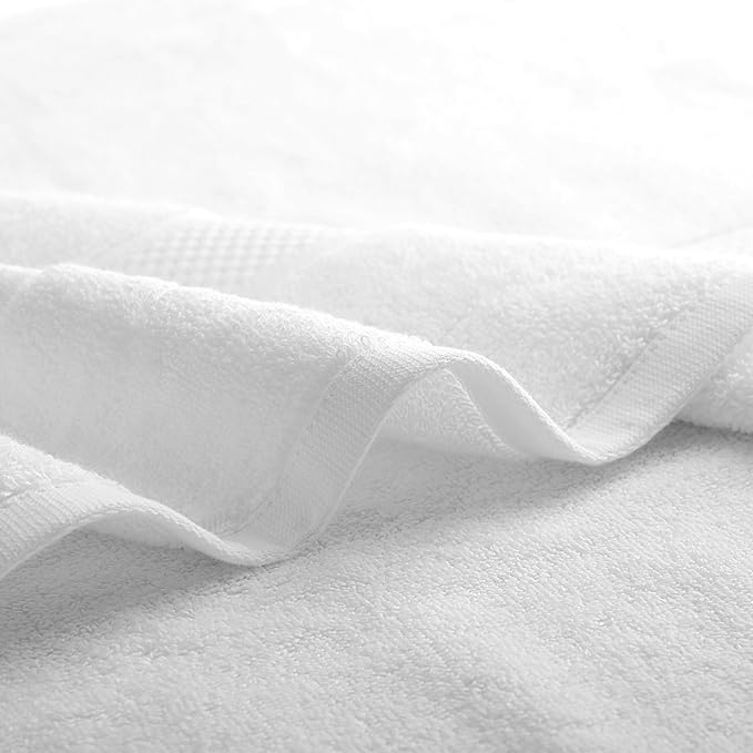 Fluffy Cotton Bath Towels Set650GSM,2-Piece Set, Thickened and Enlarged(31.5x63 inches),Super Absorbent,Soft,Suitable for Hotel, Bathroom, Swimming Pool, SPA,Gift(White)