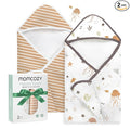 Momcozy Baby Towel with Hooded-2 Pack Soft Bath Towel Set-Shower Gifts or Bath Essential for Infant,Newborn, Toddler (28 X 28 Inch, Ocean Whimsy)