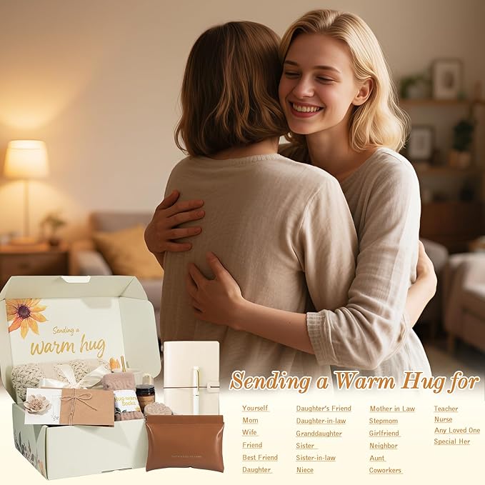 Mothers Day Gift for Mom Wife Grandma Sister Friend - Self Care Gifts for Women Birthday Gift, Get Well Soon Sympathy Gift Baskets for Women Care Package, Thinking of You Inspirational Gifts for Women