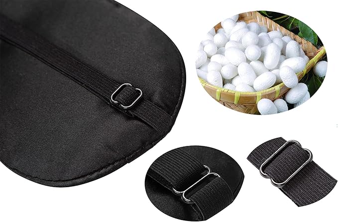 Mulberry Silk Sleep Mask for Kids with Adjustable Strap, Cute Sleeping Eye Mask for Boys Girls, 1 Pack