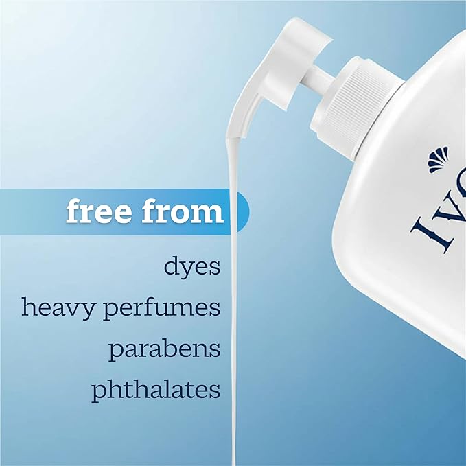Ivory Body Wash, Designed for the Whole Family, Gentle Formula, Free of Dyes Heavy Perfumes Parabens Phthalates & Silicones, for Sensitive Skin, Designed for Skin's pH, Original Scent, 35 oz
