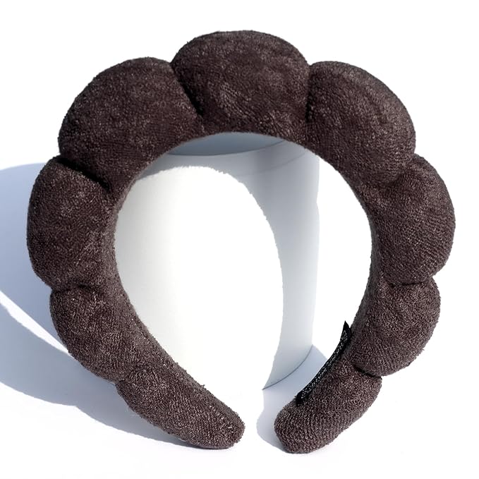 Spa Headbands for Washing Face or Facial, Makeup Headband for Women, Skincare Hair band, Puffy Terry Cloth Face Washing Head band for Maskup, Skin Treatment
