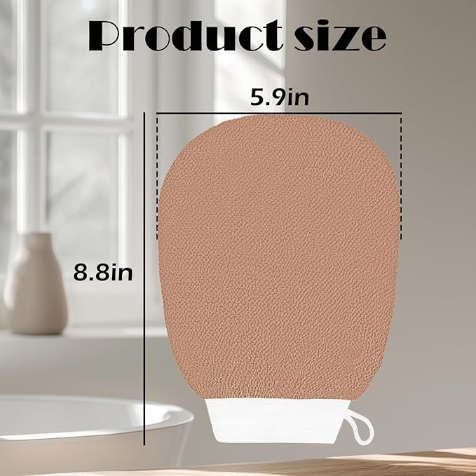 Ultra Thin Version Exfoliating Glove(1pc)-Remove Unnecessary Dead Skin and Exfoliator（Light Coffee）