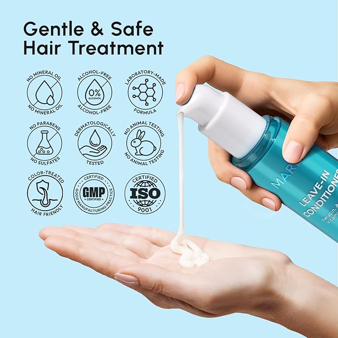 MAREE Leave-In Conditioner Hair Gloss for Dry Damaged Hair, Leave-In Conditioner for Curly Hair, Color Treated