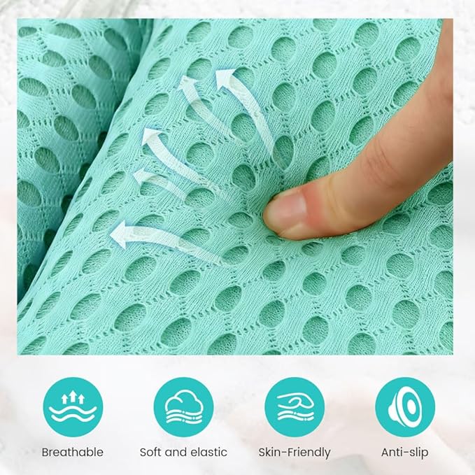Bath Pillow,Ergonomic Bathtub Pillows for Tub Neck and Back Support,with 6 Powerful Suction Cups,Provide Shoulder and Back Relaxing,Bath Accessory,Fits All Types Bathtub(Blue)