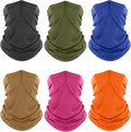Fuinloth Neck Gaiter, 6 Pack Cooling UV Protection Bandana Face Mask Gator Scarf for Men Women