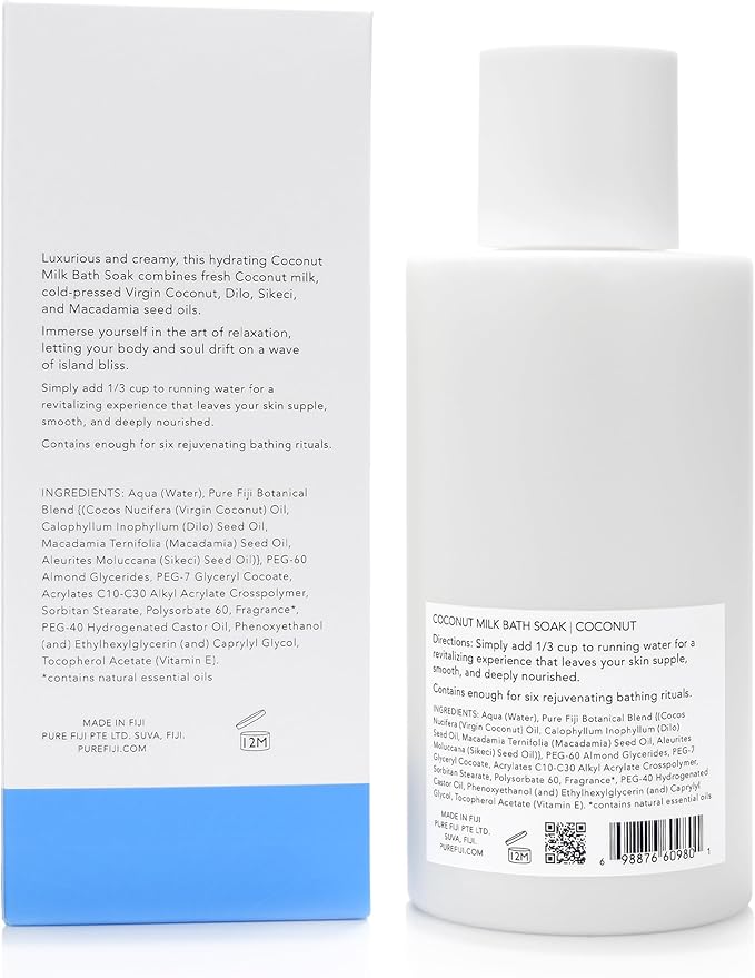 Pure Fiji Coconut Milk Bath Soak, Coconut (14oz/415ml)
