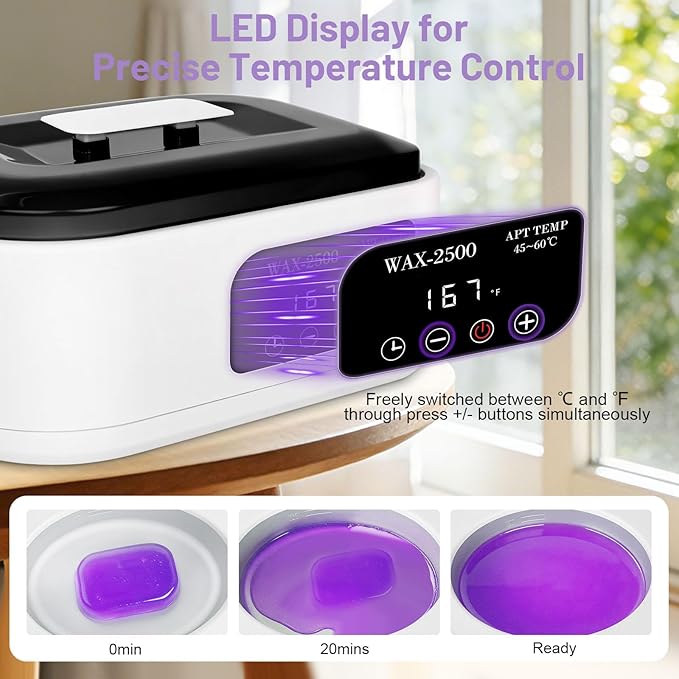 Yofuly Paraffin Wax Machine for Hand and Feet, 3500ml Home Paraffin Wax Bath with Auto-Timer for Arthritis, Professional Nail Salon Paraffin Wax Warmer Nourishing and Moisturizing Kit, White