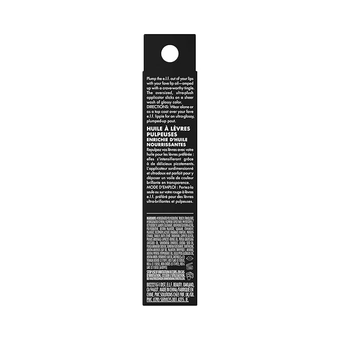e.l.f. Glow Reviver Plumping Lip Oil, Tinted Lip Plumper For A High-Shine, Plump Finish, Infused With Jojoba Oil, Vegan & Cruelty-Free, Burst Bubble