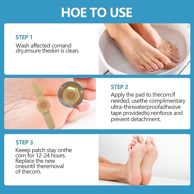 Corn removers for Toes feet Bottom of Foot Corn Remover(24 Count),Corn Pads Remover for Toes feet with 40% Salicylic
