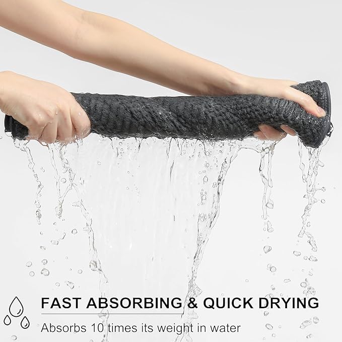 Ycosy 4 Pack Extra Large Microfiber Bath Towels Set,35x70 inches,600GSM,Less Lint Highly Absorbent Super Soft & Quick Dry,Oversized Bath Towels,Perfect for Bathroom Gym Pool,Grey