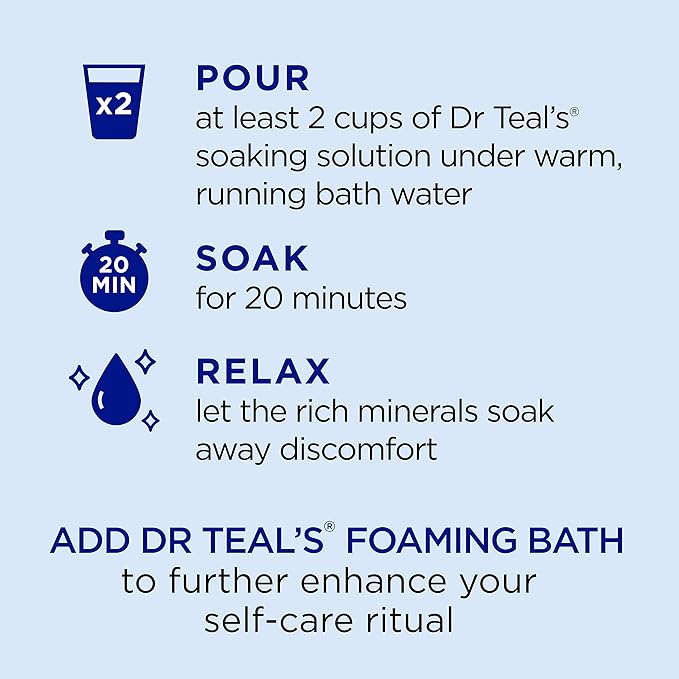 Dr Teal's Epsom Salt Soaking Solution, Soften & Nourish with Milk and Honey, 48 Oz (Packaging May Vary) (Pack of 2)