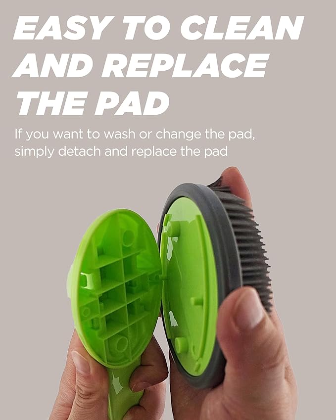 DOWMI Silicone Body Scrubber - 19" Foldable Long Curved Handle for Ultimate Reach and Comfort - Back Shower Scrub Brush - Hygienic and Durable Soft Silicone for Sensitive Skin