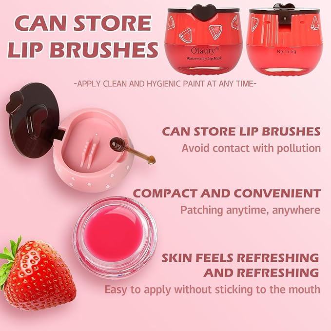 8 PCS Bee Lip Balm Honey Pot, Honey Lip Balm Bulk, Moisturising Sleep Lip Mask Overnight with Sticks, Reduce Lip Lines, Bulk Gifts, Mothers Day Gift, Teacher Gift, Party Favors for Women