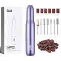 GAOY Electric Nail Drill for Acrylic and Gel, USB Electric Nail File, Portable Efile with Drill Bits, Manicure Pedicure Tools for Home Salon, Purple