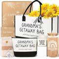 iAOVUEBY Grandma Gifts - Birthday Mothers Day Gifts for Grandma, Canvas Tote Bag Makeup Bag Tumbler Gift Set from Granddaughter Grandson Grandchildren, Thanksgiving Ideas Gift for Grandmother