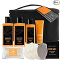 Body & Earth Gift Baskets for Men Bath Set Citrus Scented Bath and Body Gift Set with Body Lotion, Face Wash, Shower Gel, Bubble Bath, Loofah, Birthday Fathers Day Gifts