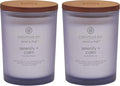 Chesapeake Bay Candle Scented Candles Serenity + Calm (Lavender Thyme) Medium Jar 2-Pack Perfect for Home Décor and Gifting