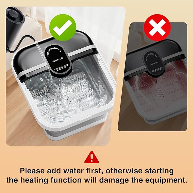 Pedicure Foot Spa with Bubble and Heat,Collapsible Foot Soaking Tub with Remote Control,Pedicure Tools for Feet,Foot Bath Soak Tub Gifts for Mens/Women,Mom/Dad