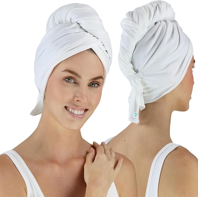 Hair RePear The Ultimate Hair Towel – Standard 21" x 44" Cotton Hair Towel for Wet Hair, Anti-Frizz Microfiber Alternative, Reduces Breakage, Gentle Fast Drying, No-Slip Fit