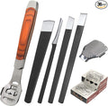 36 Pcs Callus Shaver for Feet Set, Foot Callus Shaver, (1 Stainless Foot File &1 Foot File Heads & 4 Pedicure Knife & 30 Replacement Slices Blades)