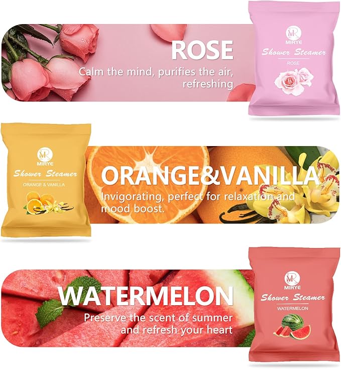Shower Steamers Aromatherapy 24-Pack, Self Care Spa Gifts for Women, Stress Relief with Natural Essential Oils, Mothers Day Gifts for Mom Wife Her Adults, SPA Relaxation Gifts for Teachers